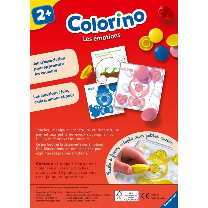 Colorino Emotions - Juego educativo - Aprendizaje de colores - Actividades creativas para niños - Ravensburger - A partir de 2 años