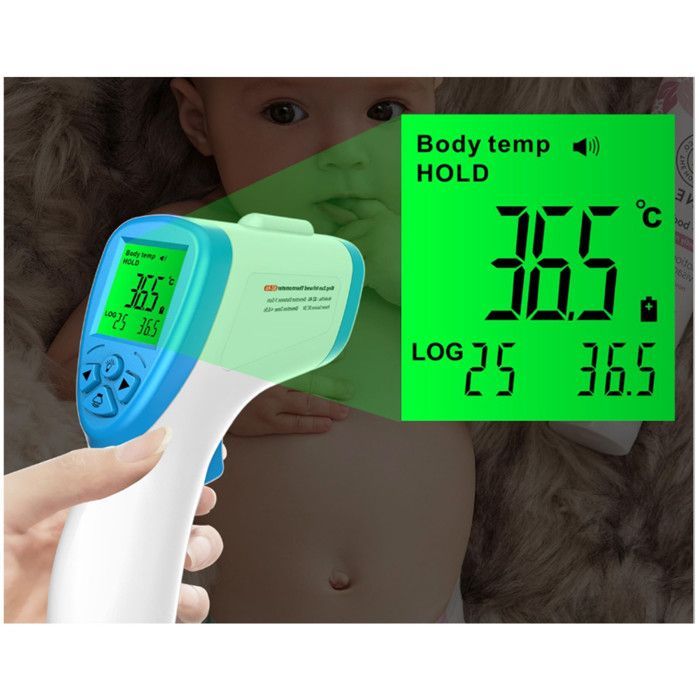 Termómetro infrarrojo de frente sin contacto BZ-R6 para medir la temperatura, la fiebre y en adultos.