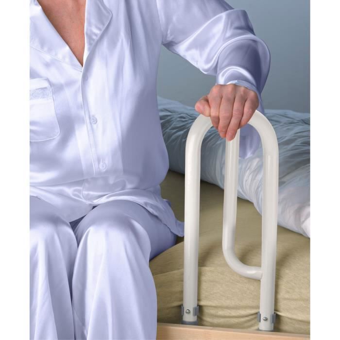 Betthaltegriff für mehr Unabhängigkeit und Wohlbefinden TMI 6731 – Mit Befestigungsgurt – 41 x 31 x 56 cm – Weiß