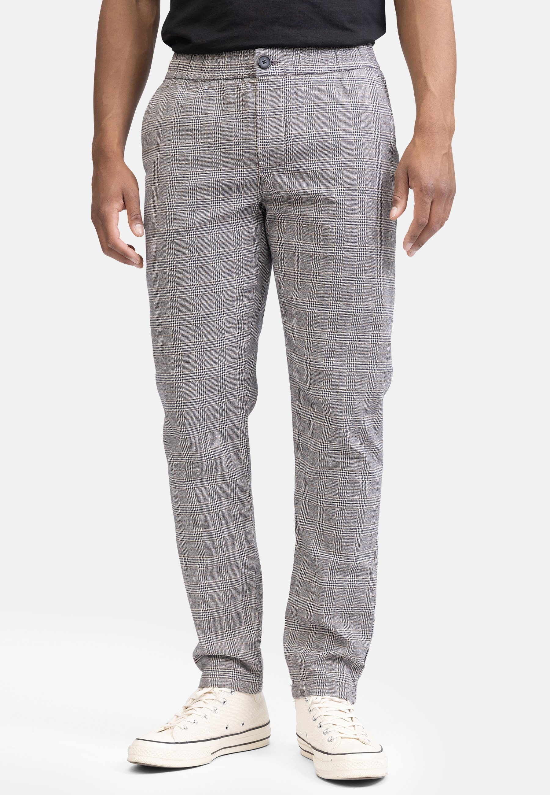 Redefined Rebel KING PANTS - Hose - grau/senffarben