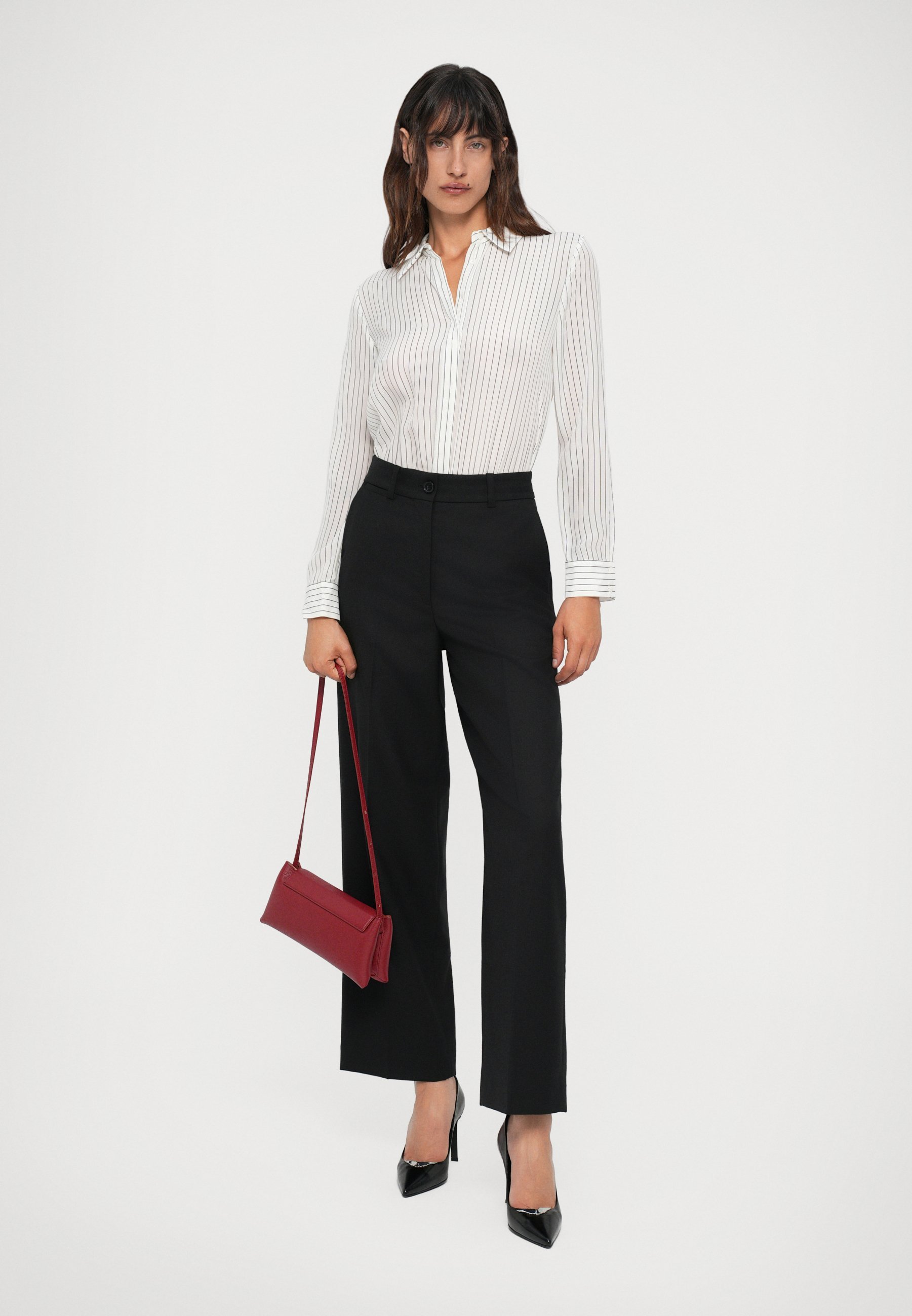 Alice + Olivia WILLA BODYSUIT - Camicetta con bottoni - bianco sporco/nero