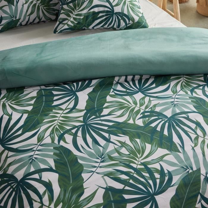 Juego de ropa de cama - TODAY Crazy - Estampado de jungla - Doble - 220 x 240 cm - Verde