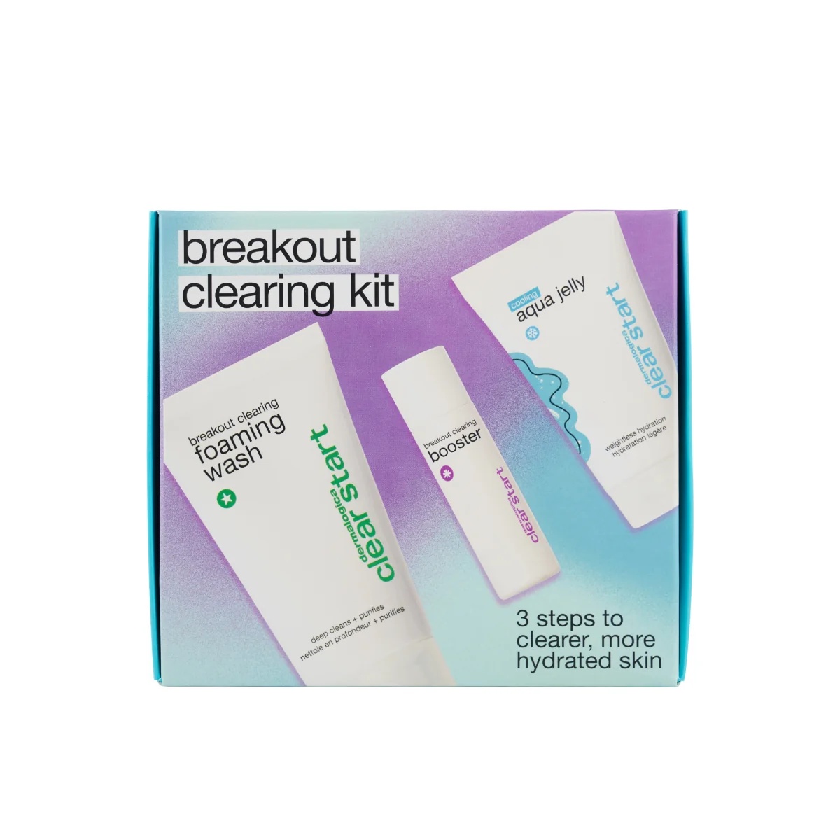 Clear Start von Dermalogica – Das Dermalogica Clear Start Anti-Pickel-Reinigungsset enthält 1 Reinigungsgel, 1 Gesichtswasser und 1 Feuchtigkeitscreme für Mischhaut und fettige Haut.