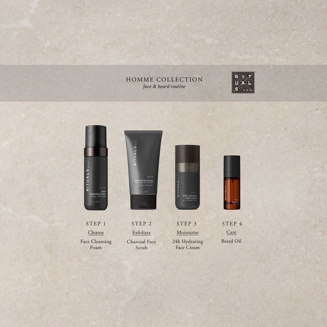 Rituals piling za obraz Homme Collection piling za obraz z aktivnim ogljem - 125 ml