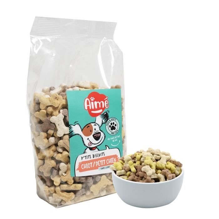 Galletas AIME para cachorros y perros pequeños - Contiene calcio - 500 g