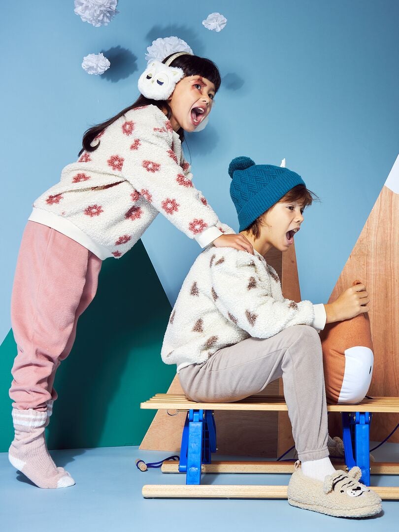 2-delt pyjamassæt (sweatshirt + bukser) - BEIGE