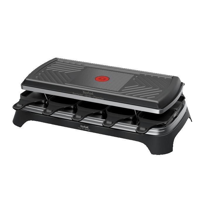 Tefal Raclette 10 Gourmet roestvrijstalen en designbekers RE458812