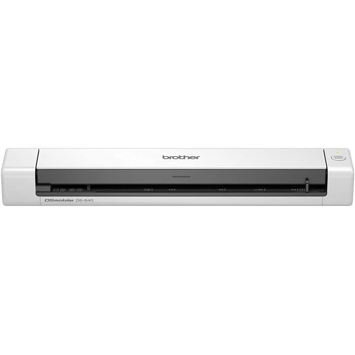 Brother DS-640 Scanner Mobile | A4 | Alimentation USB |15 ppm | Couleur | Noir/Blanc | Dsmobile | Scan to USB