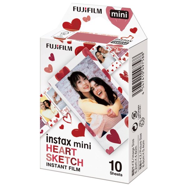 Fujifilm Instax Heart Sketch<br>86 mm x 54 mm