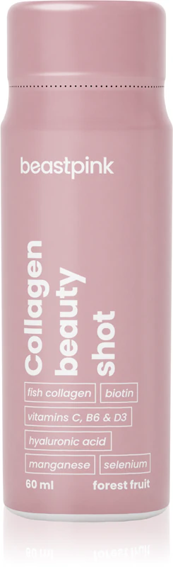 Suplemento alimentar de colágeno líquido BeastPink Collagen Beauty Shot com vitaminas