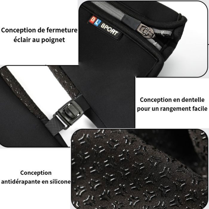 5V USB Rechargeable Heated Gloves - 3 Heat Levels - Windproof and Waterproof - Blue
