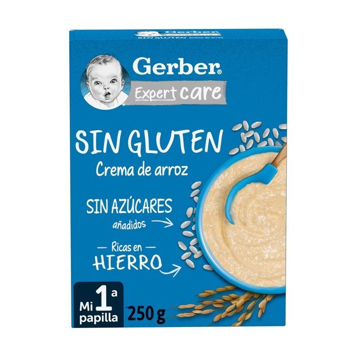 GERBER ORGANIC - Pappa di cereali senza glutine, riso, per neonati +6 mesi 250 g