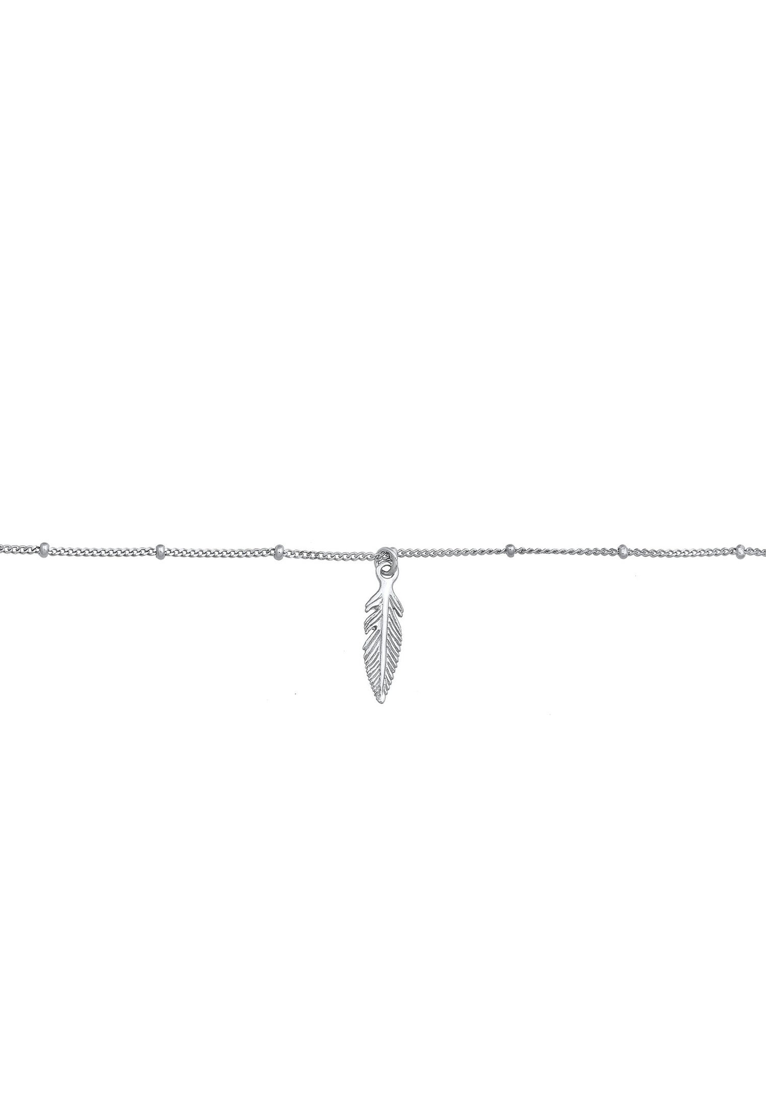Elli Pendentif femme choker plume boho en argent sterling 925