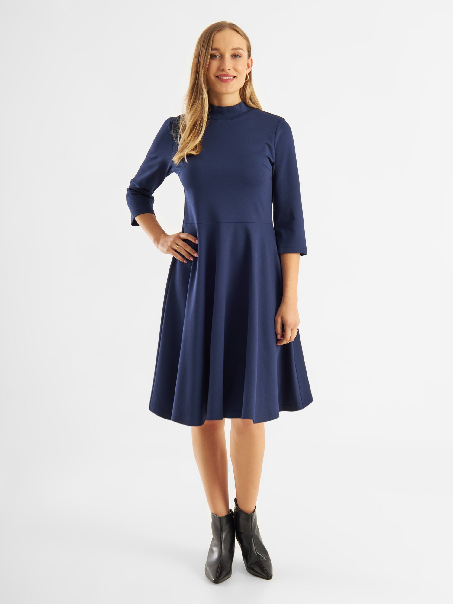 Jascha Stockholm MOCK NECK - Jerseyjurk - navy