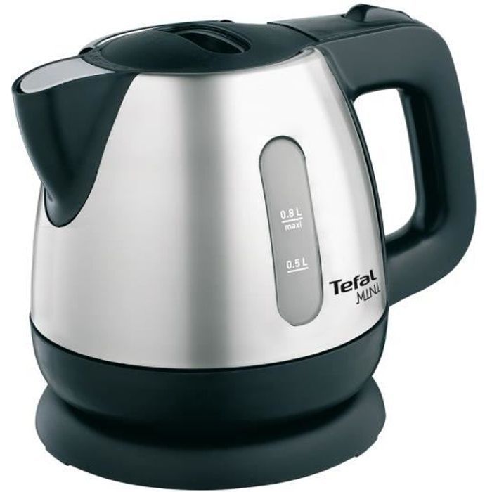 Hervidor eléctrico TEFAL, 0,8 L, 2200 W, base giratoria, fácil apertura, luz indicadora, apagado automático BI812510