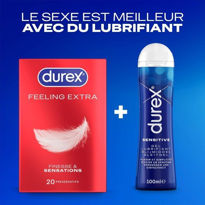 Kopie von Durex - Lot de 60 Préservatifs Feeling Extra - Fins & Extra Lubrifiés - 3x20 pièces #1