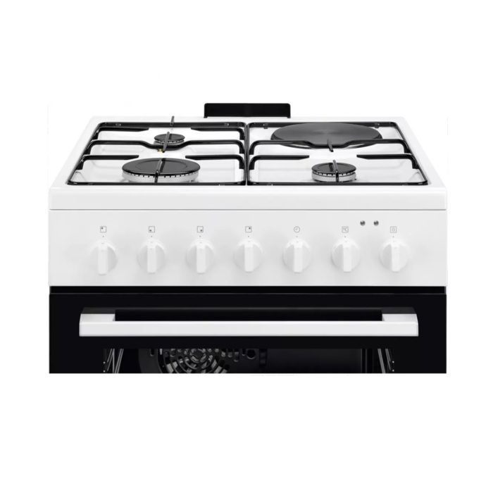 Cuisinière Mixte gaz/électrique 4 foyers 60x60 Multifonction ELECTROLUX - LKM624022W