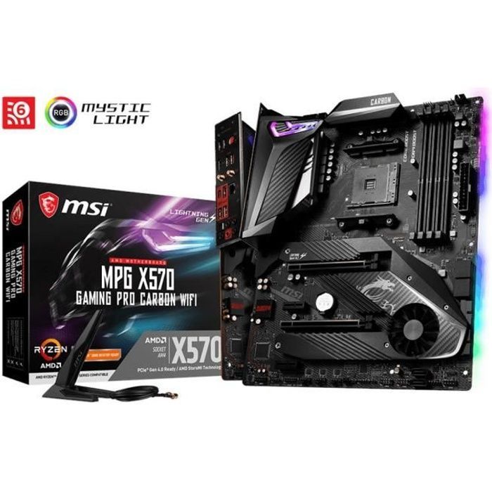 Placa-mãe MSI MPG X570 GAMING PRO CARBON WIFI - AM4