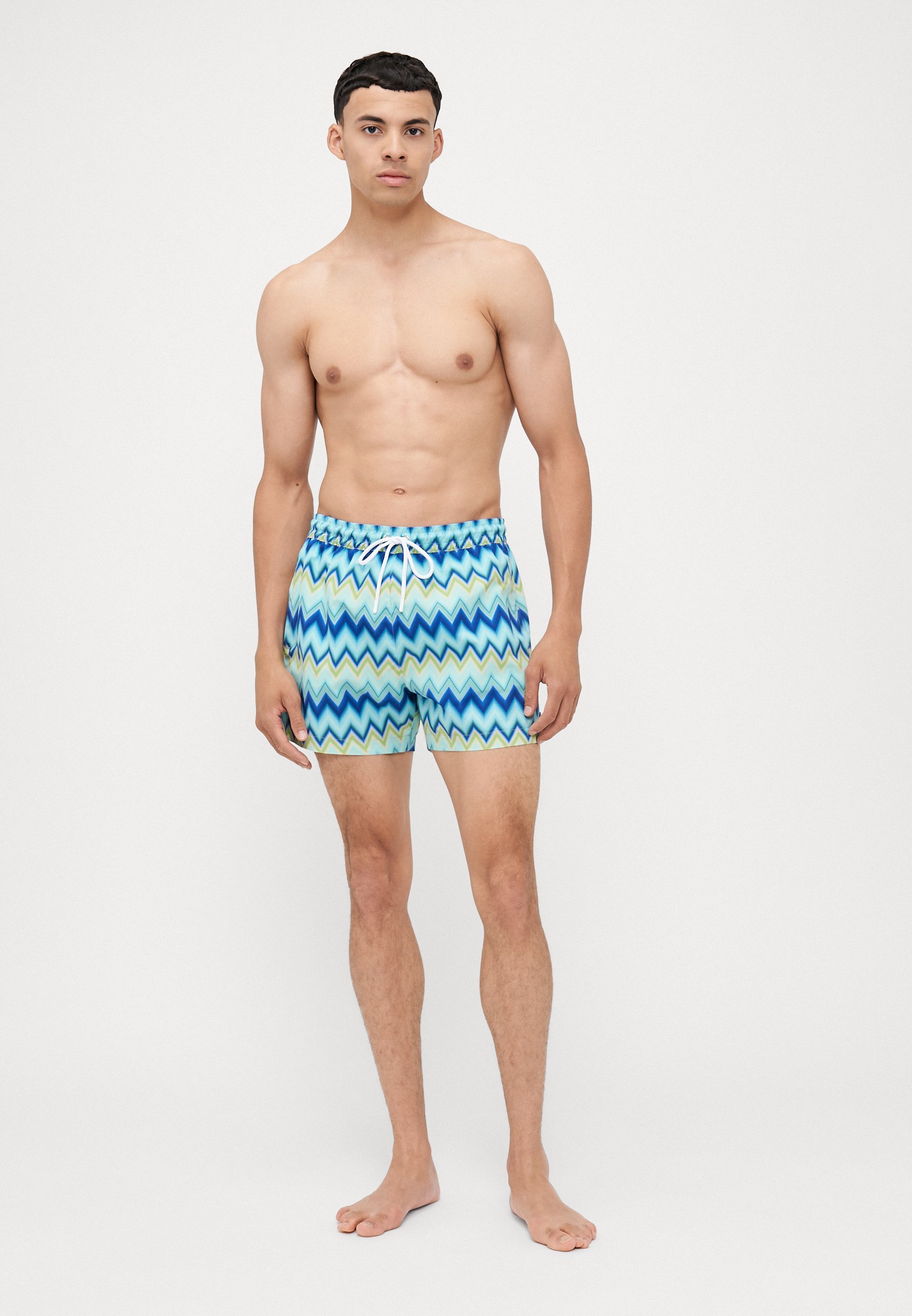 PLAVKY MEDIUM LENGTH SWIMSHORT - Plavecké kraťasy - blue/green