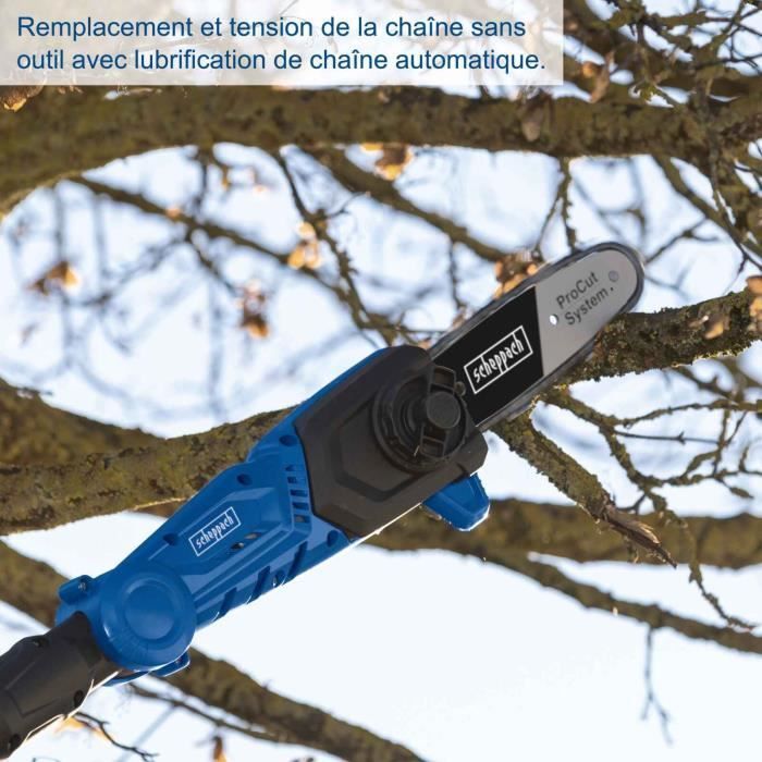 Elagueuse 18cm + Taille-haies 41cm  sans fil C-PHTS410-X - téléscopique - SCHEPPACH 20V IXES - sans batterie ni chargeur