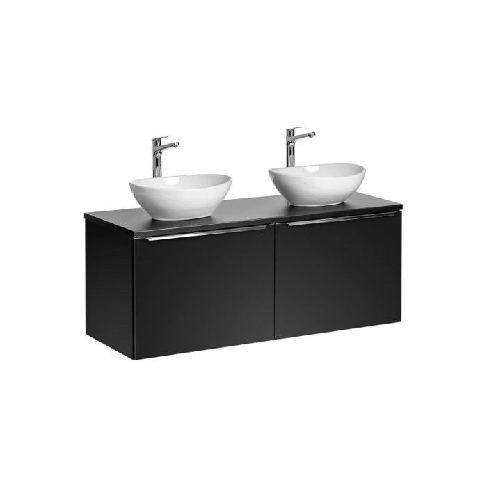 Badkamerset - GENERIC - Rosario Zwart - Dubbele wastafels - 120 cm - Modern design