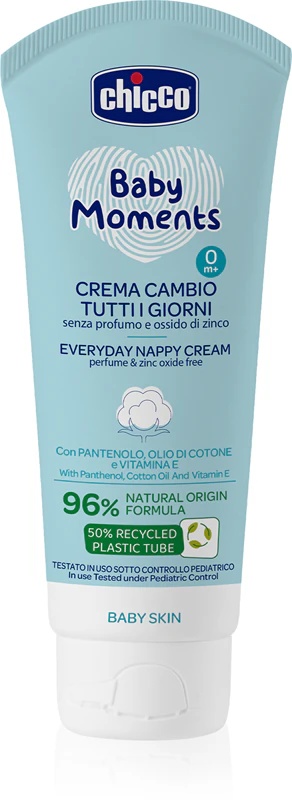Chicco Baby Moments Everyday Nappy Cream krēms ikdienas autiņbiksīšu kopšanai