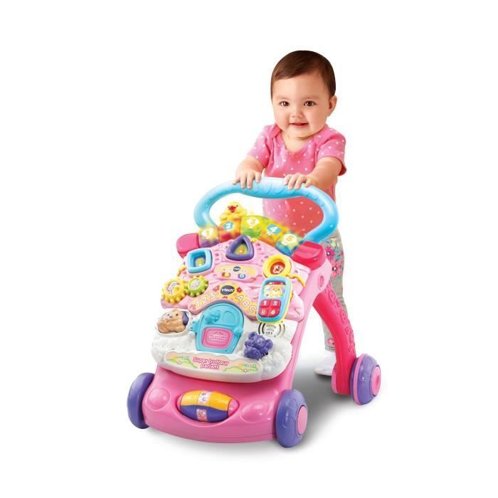 VTech 2-in-1 Talking Walker - Super Walker - Pink for babies aged 9 to 36 months