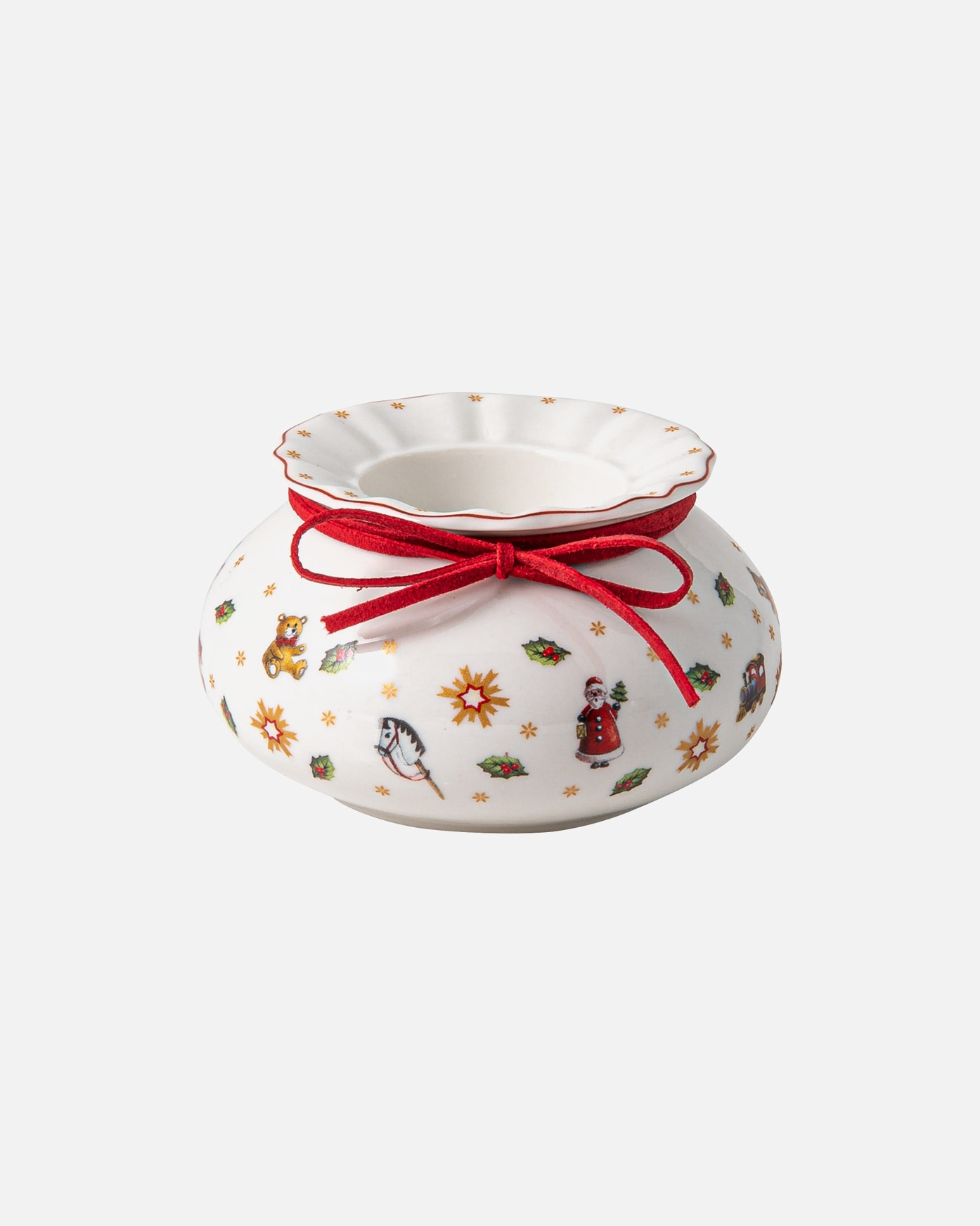 Porte-bougie chauffe-plat Villeroy & Boch, étain, décor jouet - 1 pièce