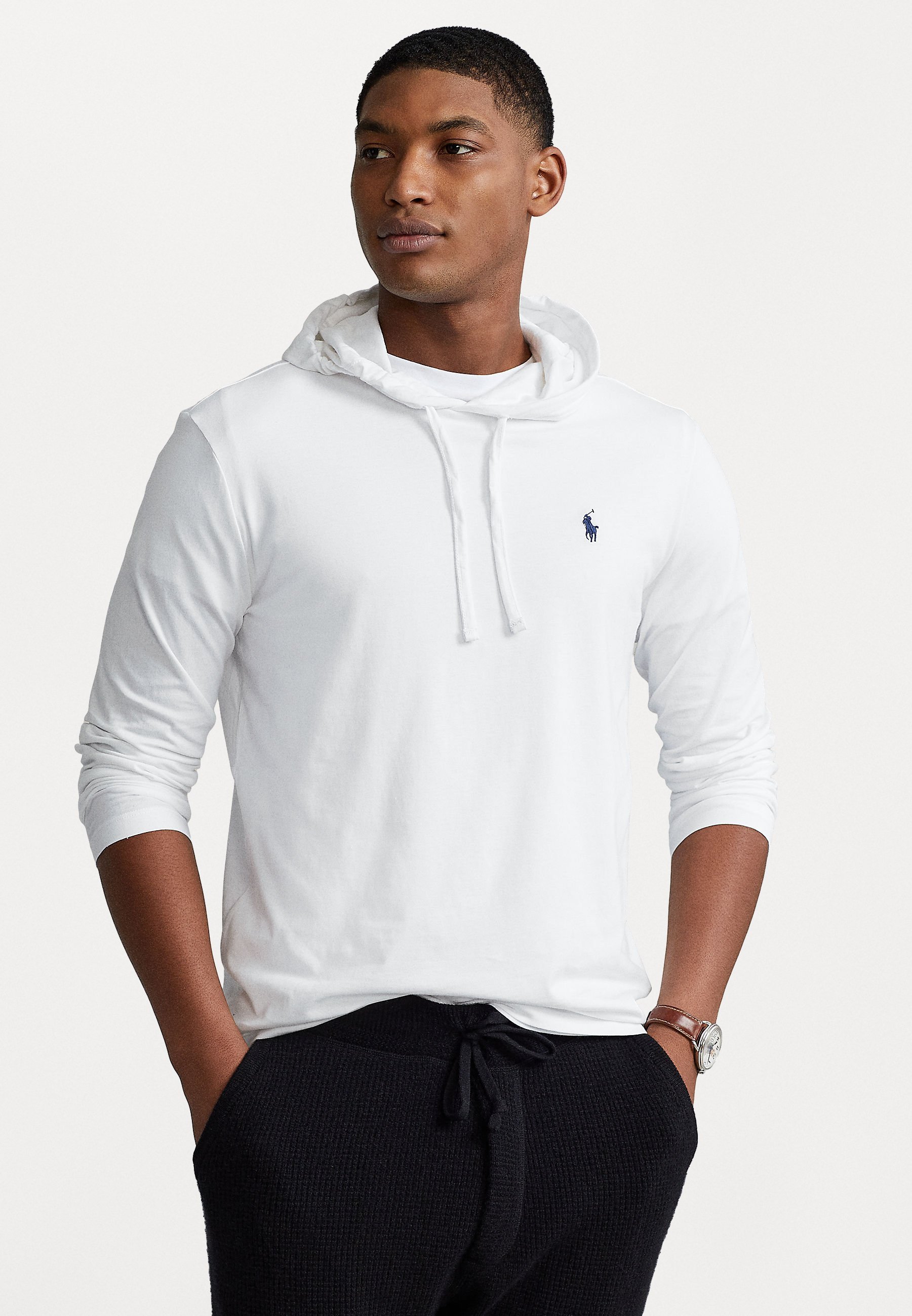 T-SHIRT CON CAPPUCCIO IN JERSEY Polo Ralph Lauren - Felpa con cappuccio - bianca