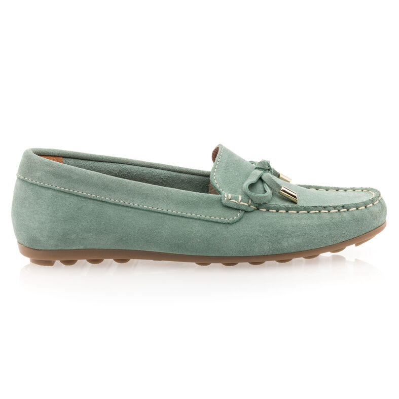 Grønne loafers/båtsko til dame
