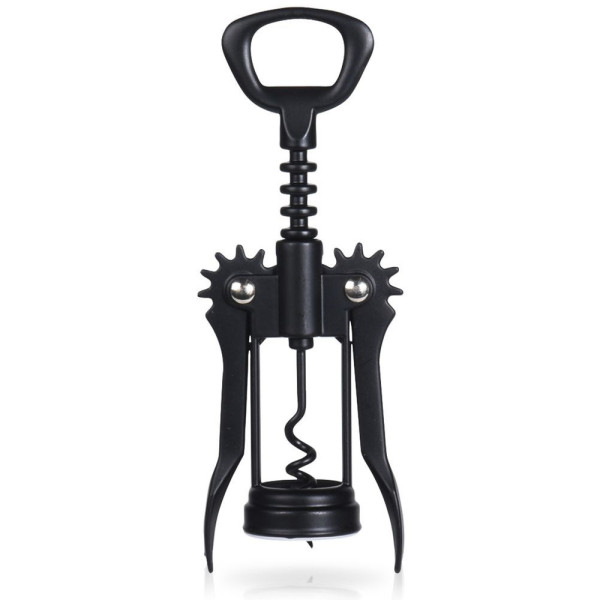 Korkociąg do wina metalowy czarny 16 cm