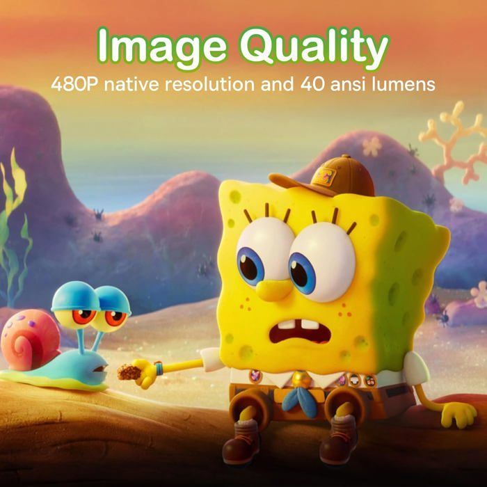 Videoprojecteur Portable Pour Enfants, Cadeau Pour Regarder Des Dessins Animés/Films, Image 137 Pouces, 480P, Compatible Tv[XV114]