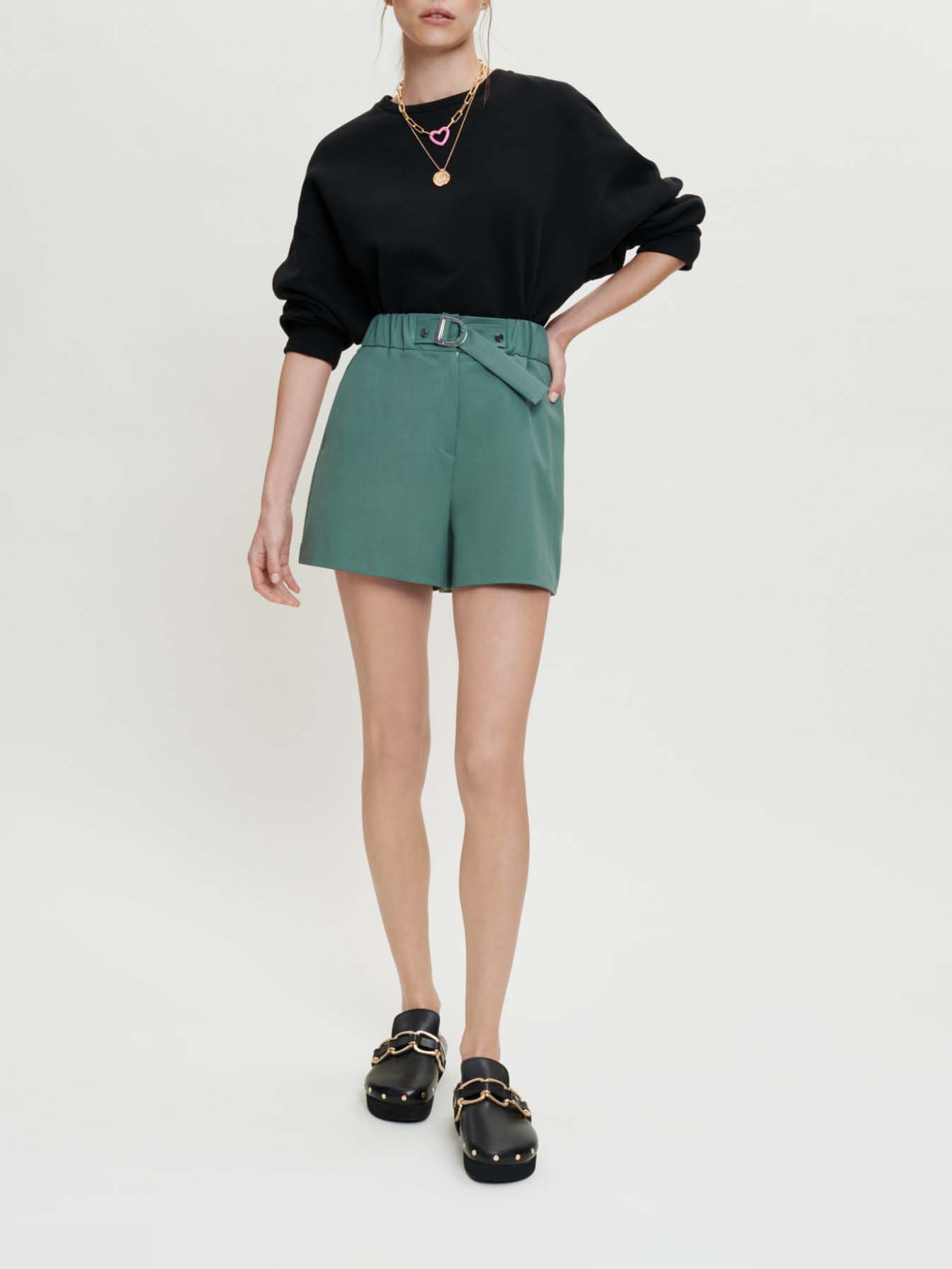 Pantaloni scurți elastici - Verde