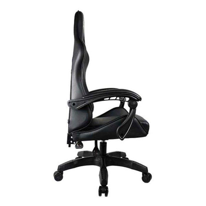 Silla GEM para juegos u oficina, respaldo reclinable ergonómico, cojín lumbar, altura ajustable.