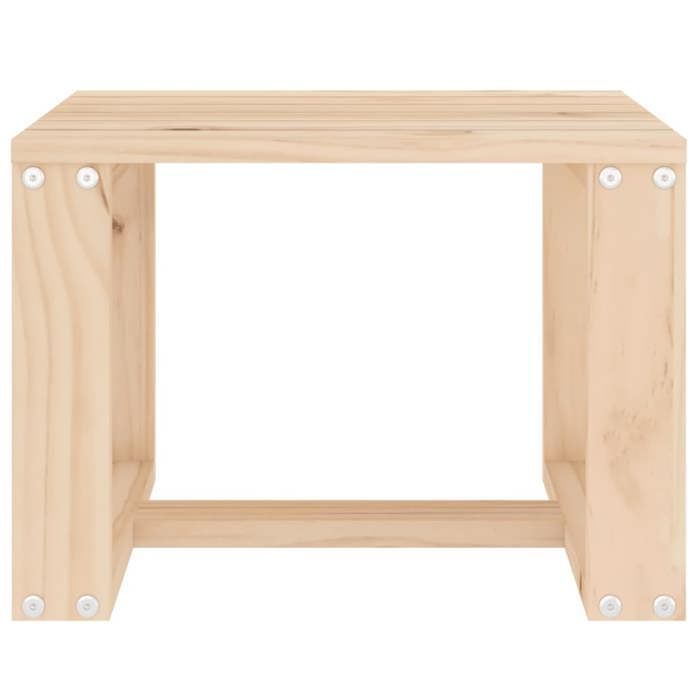 vidaXL Table d'Appoint de Jardin, Table Basse Rectangulaire, Meuble de Jardin Terrasse Patio Balcon, Scandinave, Bois Massif 825079