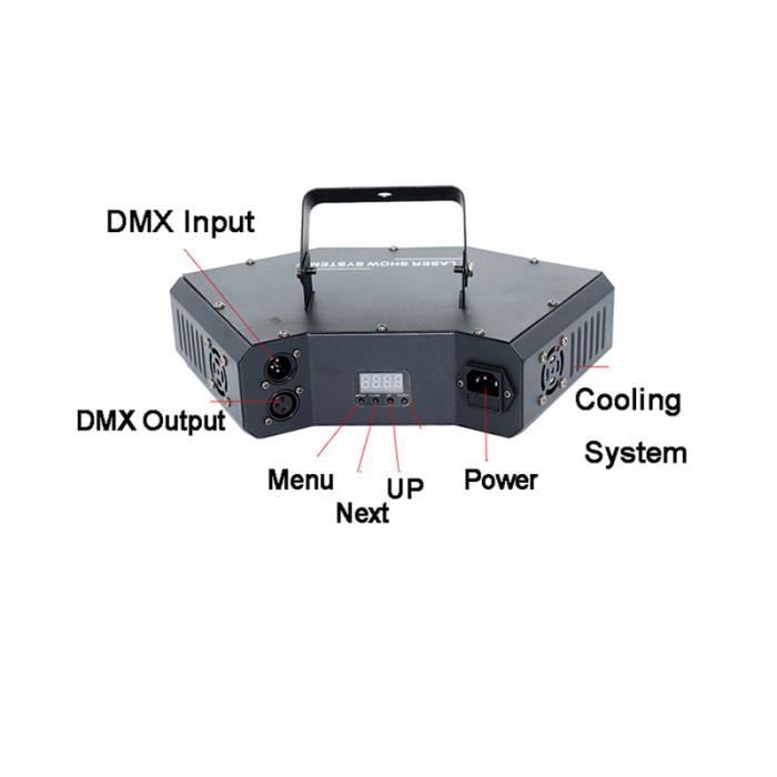 Scanner la lumière laser RGB pleine couleur faisceau à six yeux Laser Club DJ Disco Laser Lights Projecteur laser