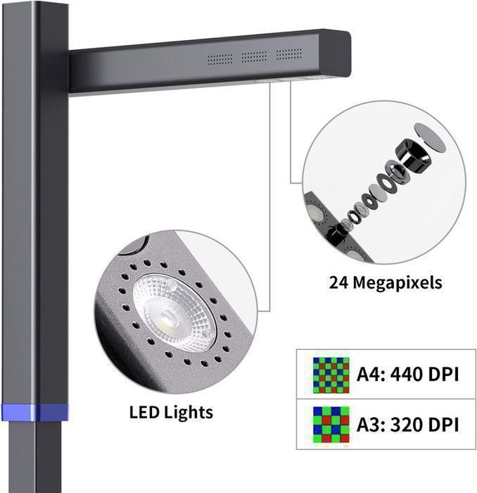 CZUR Shine Ultra Pro Scanner de documents portable 24 MP Scanner de livres Scanner de documents