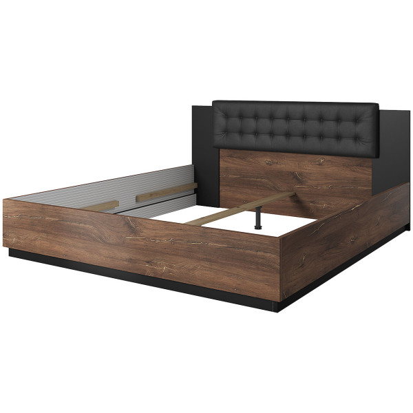 Łóżko 180x200 SELMA SG32 dąb flagstaf miedź / czarny