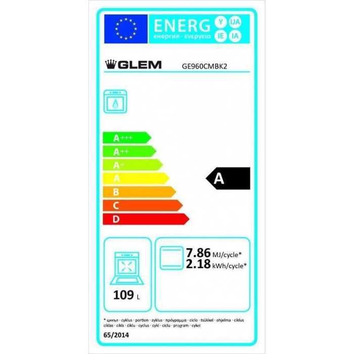 Large (range) gas cookers, 109L GLEM 11300W 90cm, GE 960 CMBK 2