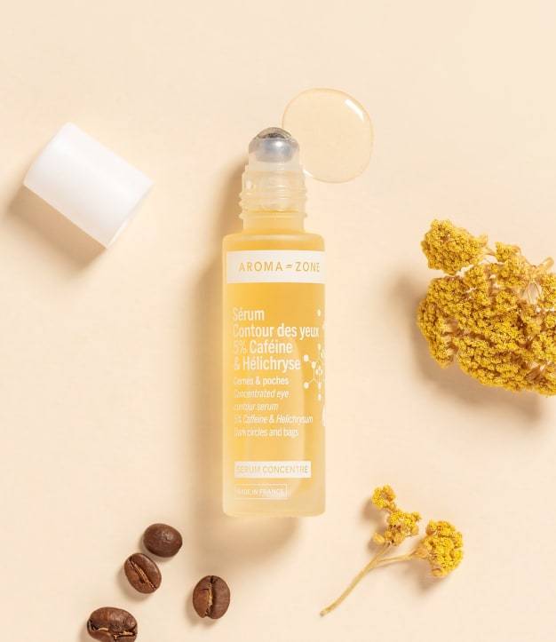 Geconcentreerd oogcontourserum met 5% cafeïne en helichrysum.