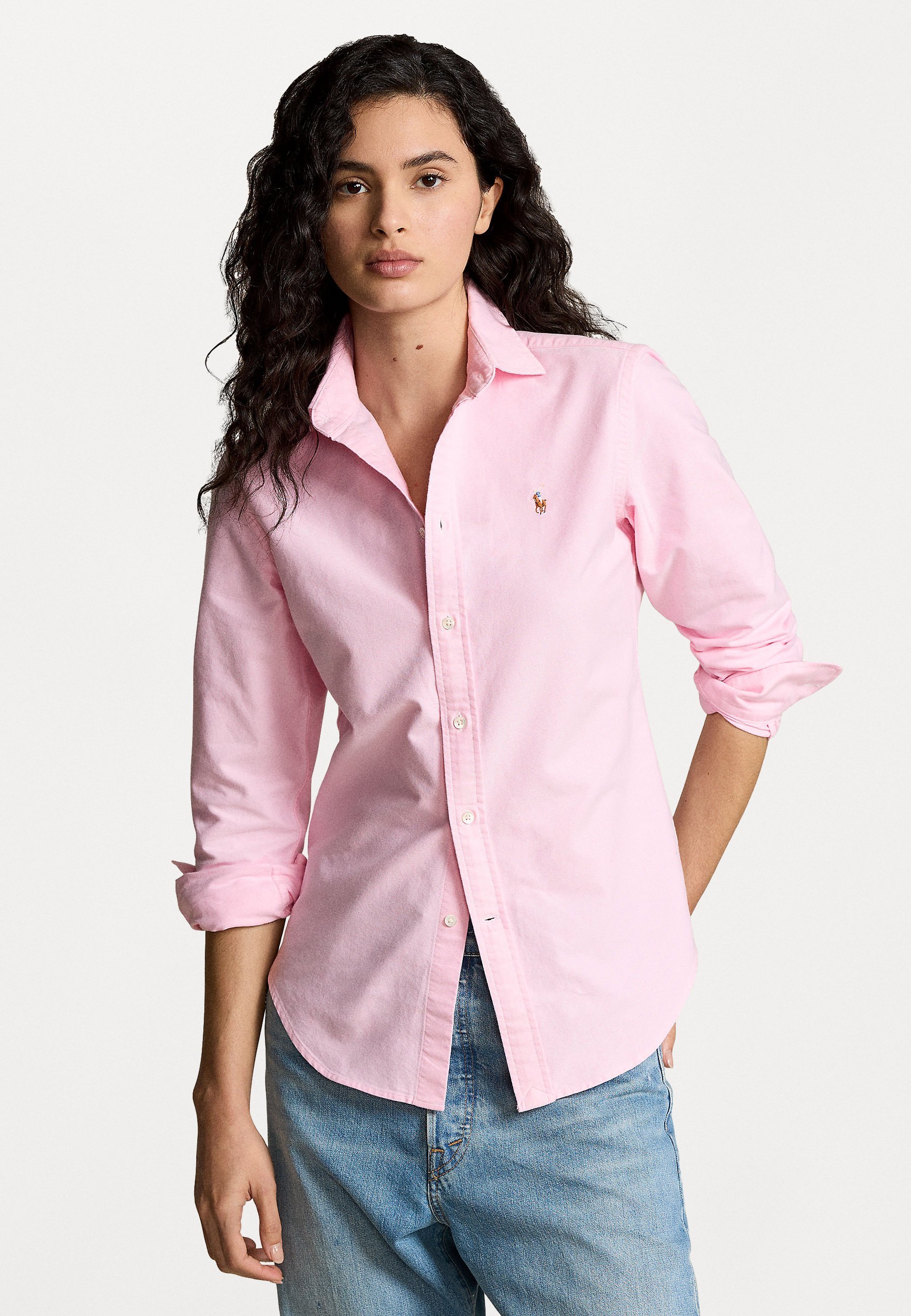Camicia a maniche lunghe con bottoni sul davanti Polo Ralph Lauren - rosa cipria