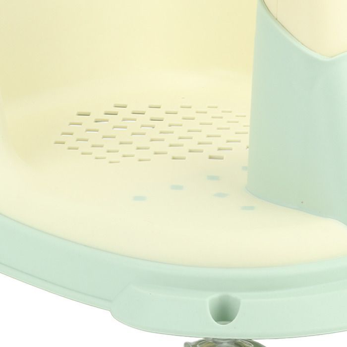 Seggiolino da bagno per neonati, leggero e sicuro, in plastica con ventose, per neonati e bambini piccoli, colore verde.