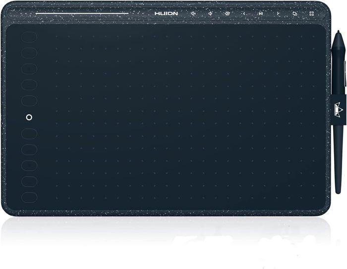 HS611 (Blu Stellare) Tavoletta grafica con funzione di inclinazione, compatibile con Android e dotata di 8 tasti multimediali.