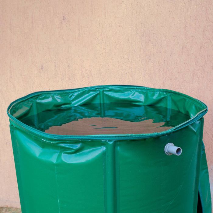 Réservoir récupérateur eaux de pluie 550 Litres cuve souple PVC armé - Pliable - Avec Robinet et Soupape de Décharge - Filtre