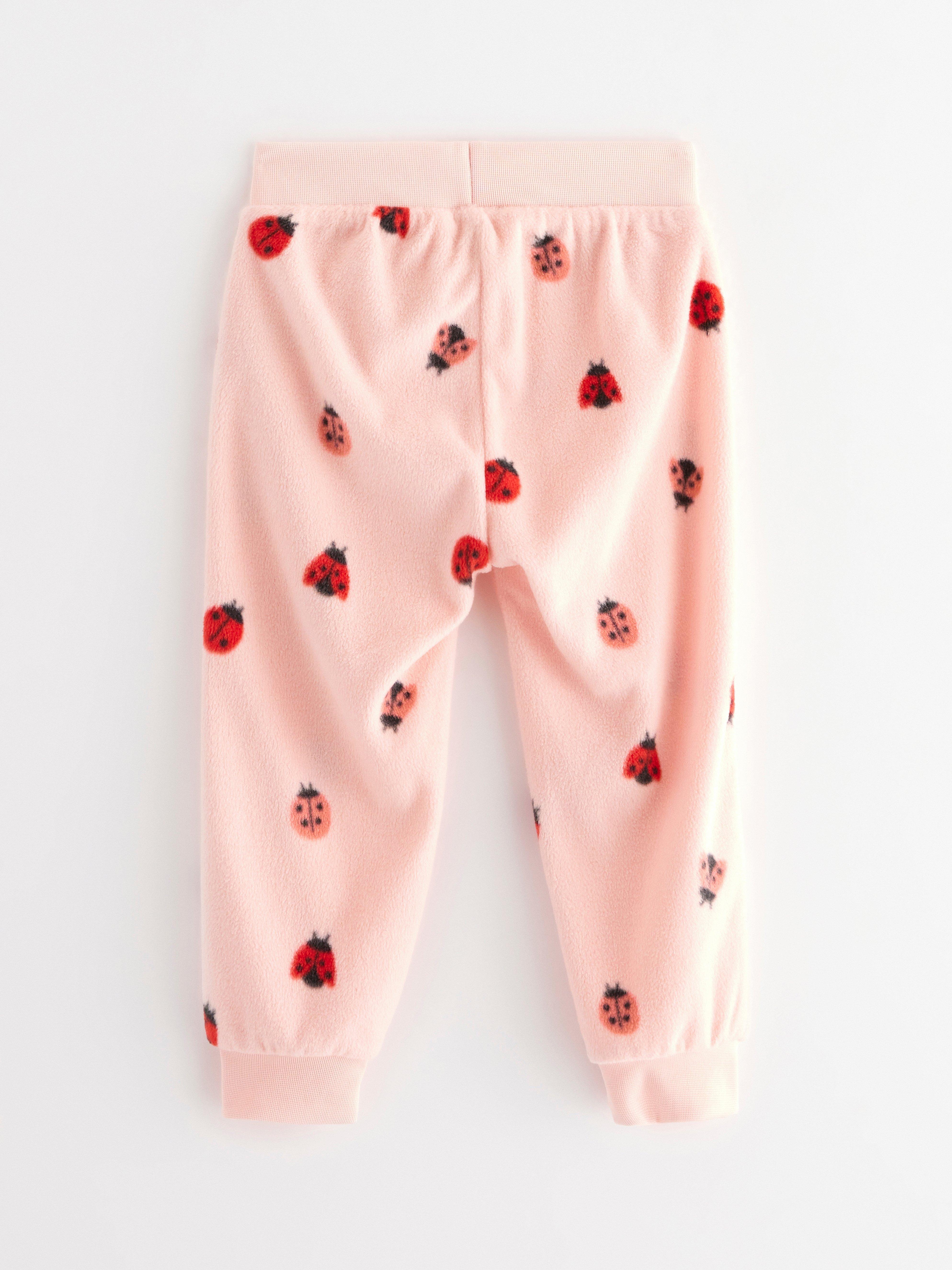 Calça de moletom fleece rosa claro