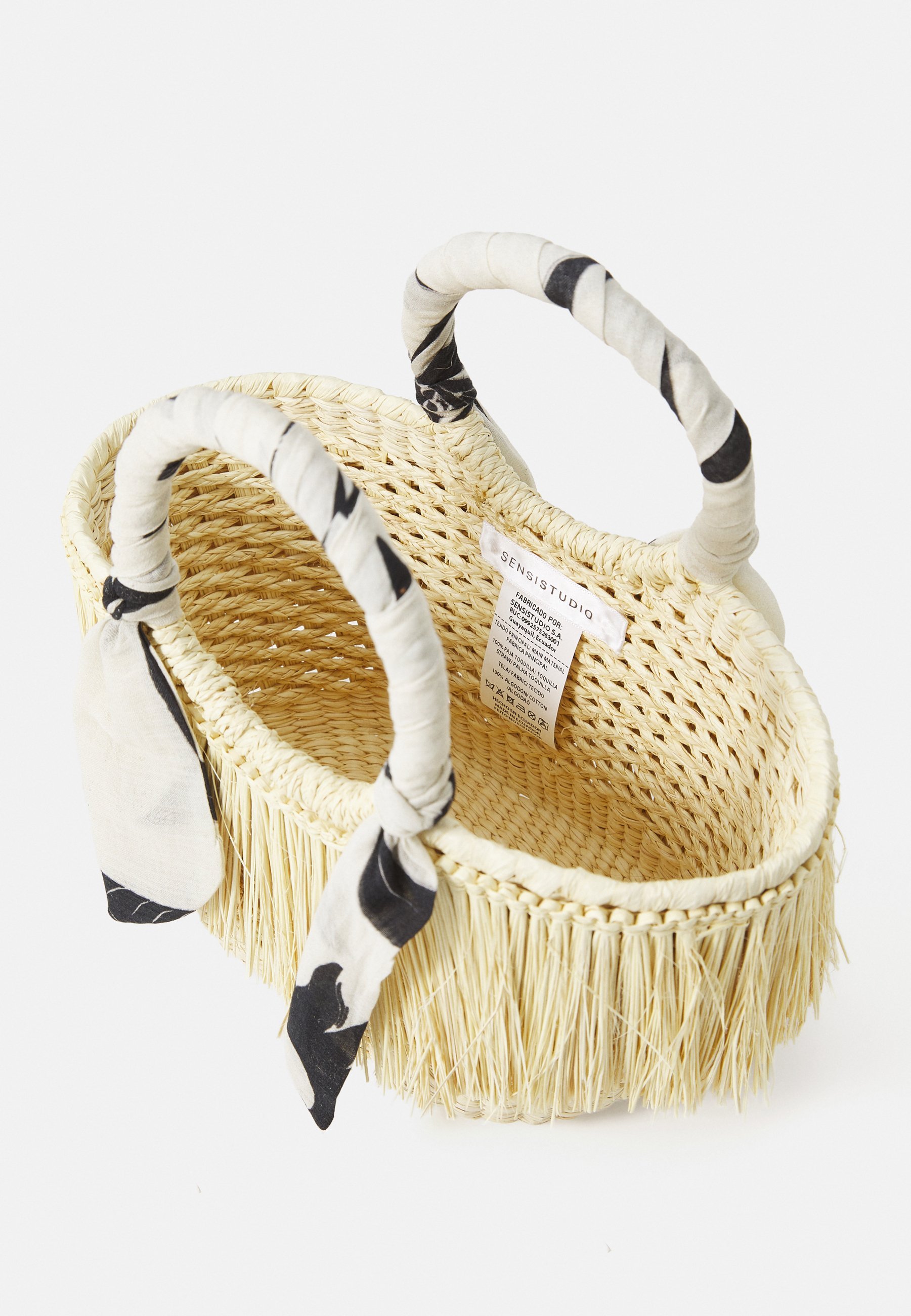Sac à main Sensi Studio MINI FRAYED - Sac à main - naturel/ivoire