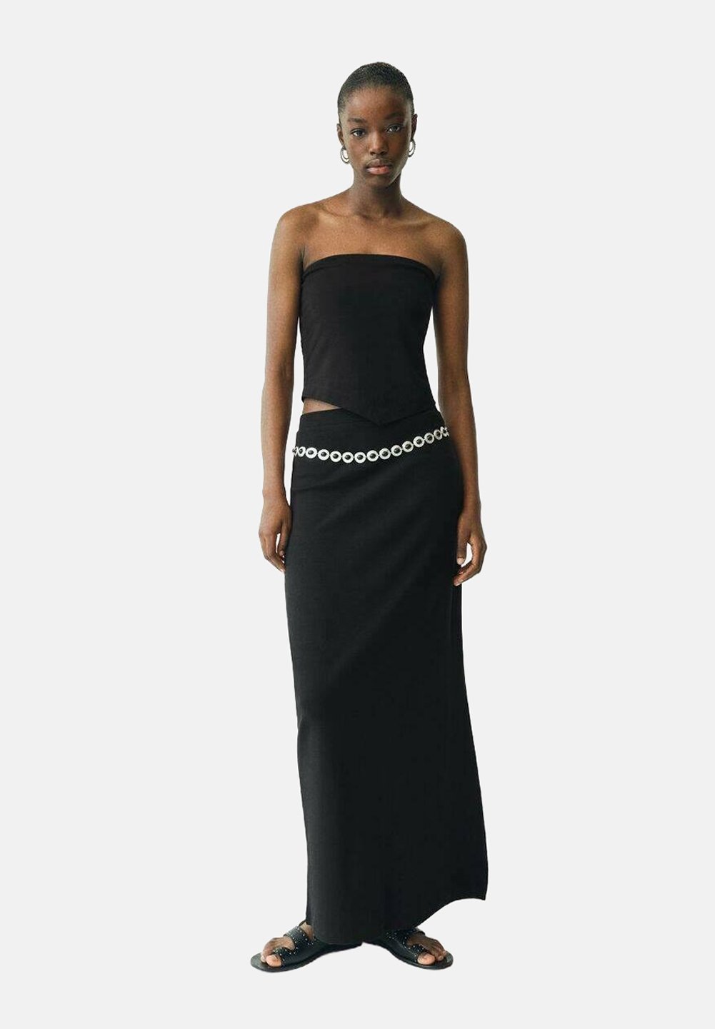 Mango Kids TEEN - Maxi rok - zwart