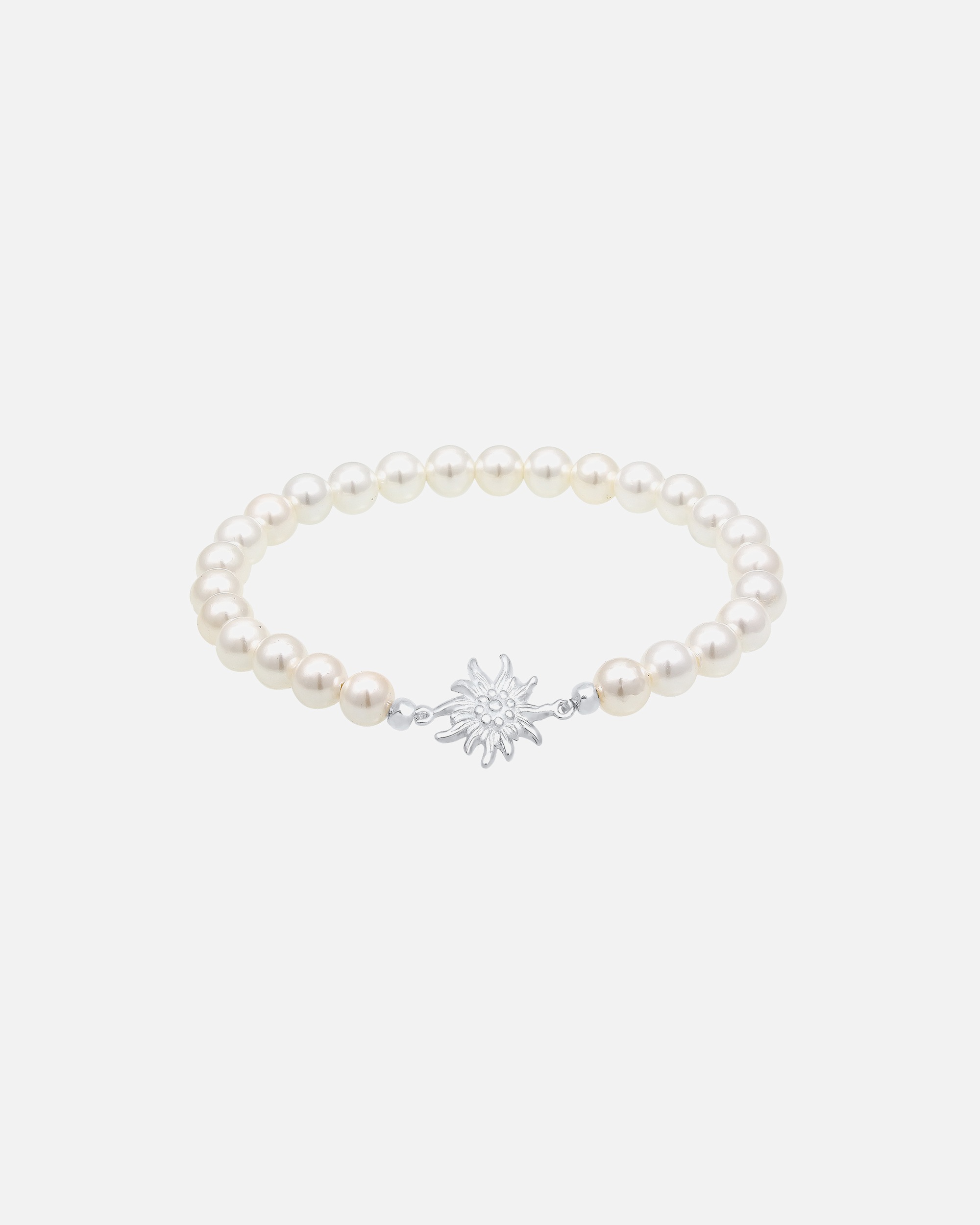 Elli Edelweiß traditionel Perles de Coquillage Bracelet Femme (925/1000) Argent