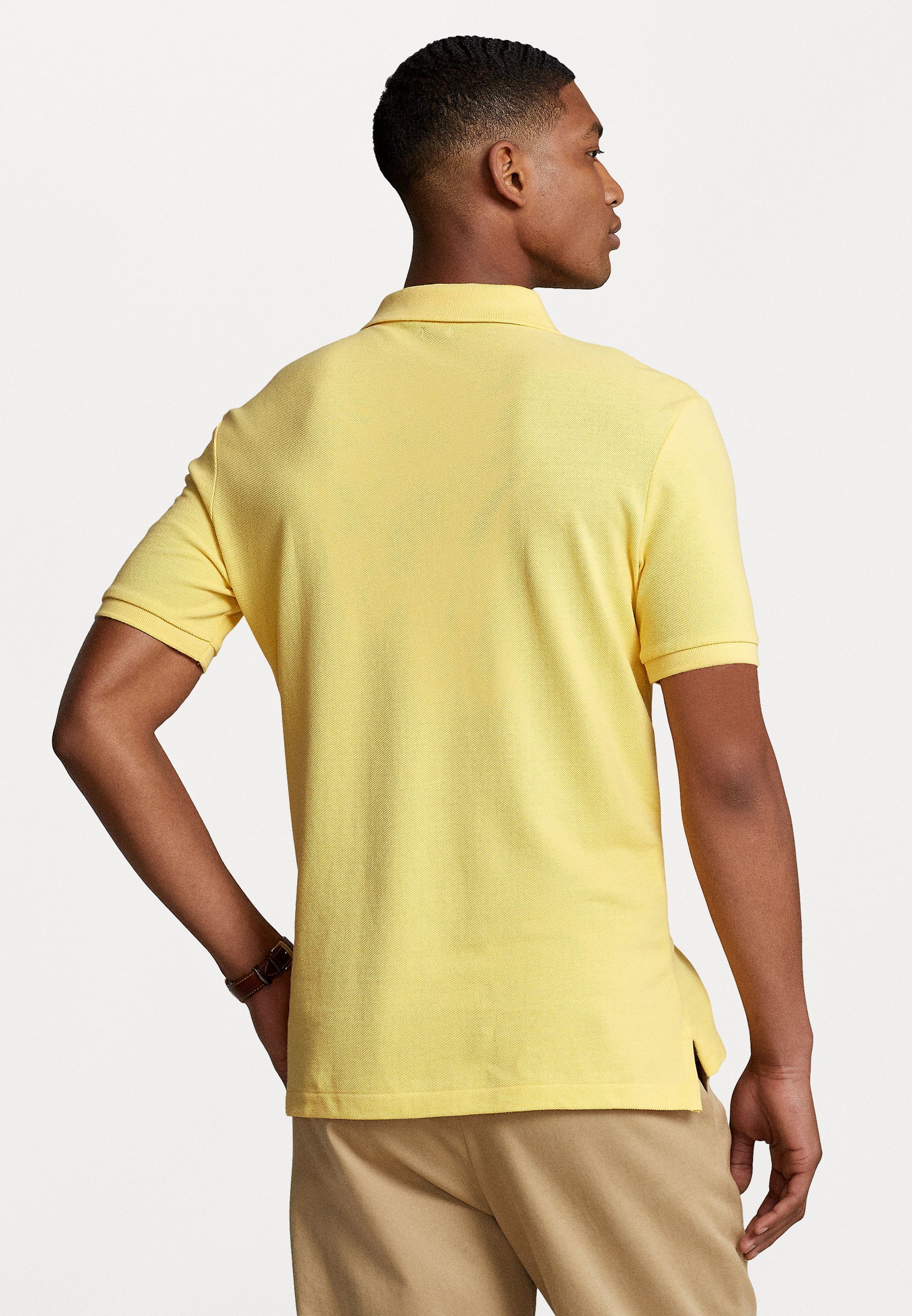 Polo Ralph Lauren SLIM FIT POLO SHIRT IN RETE - Polo - giallo mais