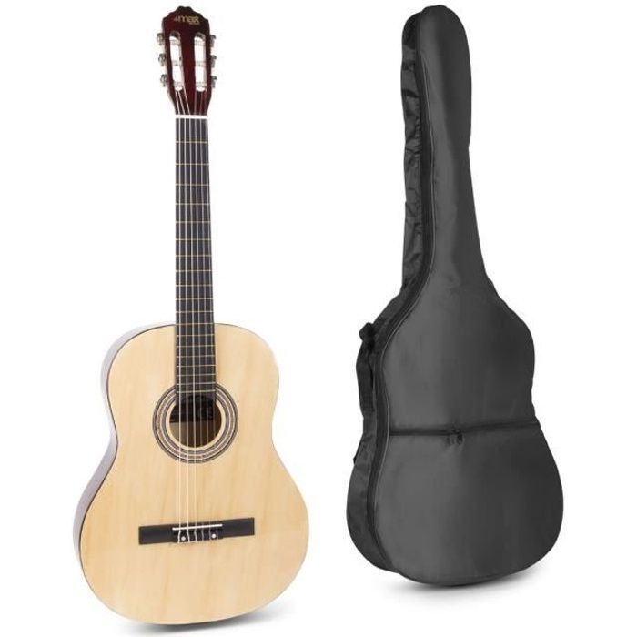 Chitarra classica MAX SoloArt per principianti adulti - Legno naturale - Corde in nylon